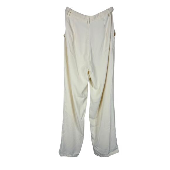 SNDYS Roma Pants Trouser Satin Wide Leg High Rise Minimalist Classy Ivory Sz XS - Picture 8 of 13